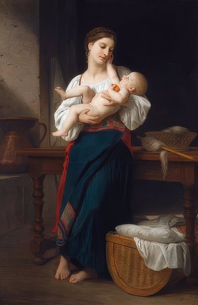 First Tenderness by William Adolphe Bouguereau