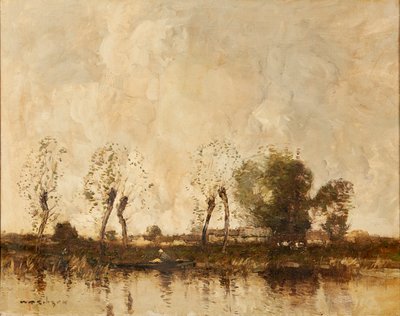 A Dutch Waterway by William Alfred Gibson