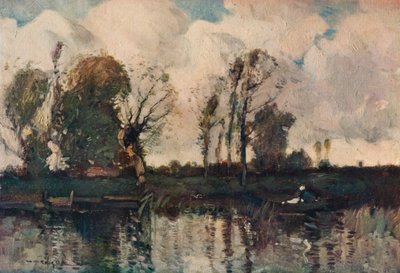 The Banks of the Loir, c. 1900 by William Alfred Gibson