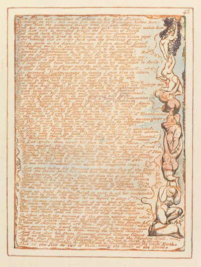 Jerusalem, Plate 42, Thus Albion sat by William Blake