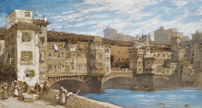 The Ponte Vecchio, Florence by William Callow