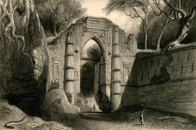 Kutnallewe Gate, Gour, 1835 by William Daniell