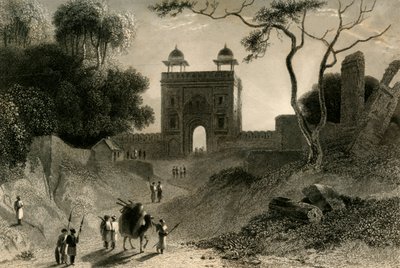 The Agra Gate, Chauter Serai by William Daniell