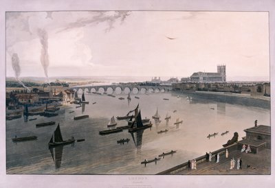 View of London from Somerset House, 1805 by William Daniell