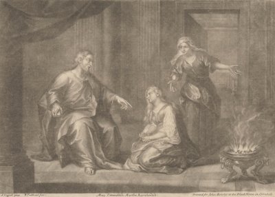 Mary Commended, Martha Reprehended by William Faithorne