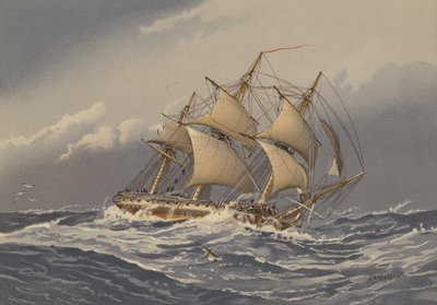 A 28-Gun Frigate, About 1794 by William Frederick Mitchell