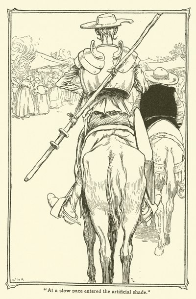 Illustration for Don Quixote by William Heath Robinson