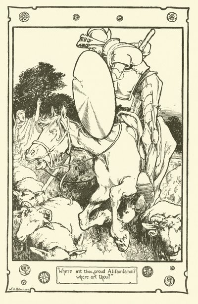 Illustration for Don Quixote by William Heath Robinson