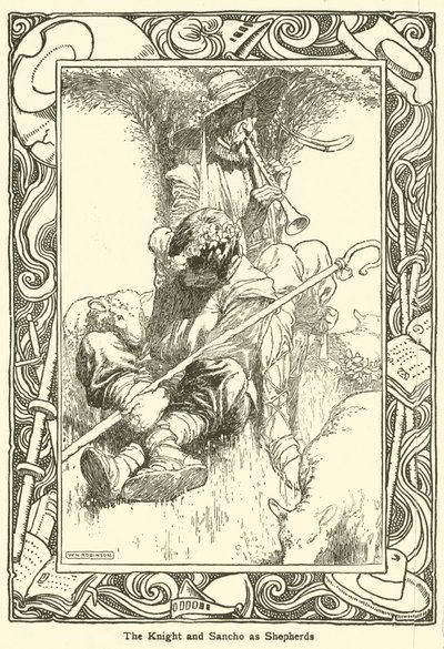 Illustration for Don Quixote by William Heath Robinson