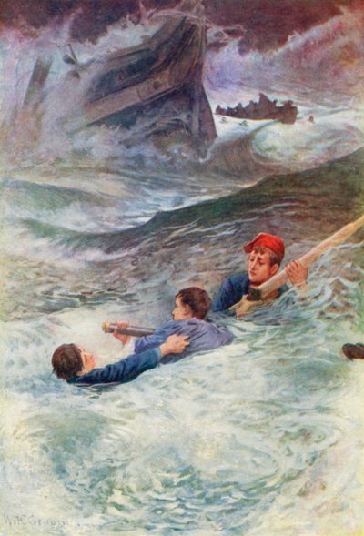 Struggling in the wild sea by William Henry Charles Groome