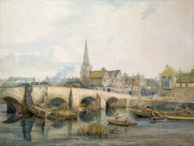 Bedford Bridge, Bedford by William Henry Pyne