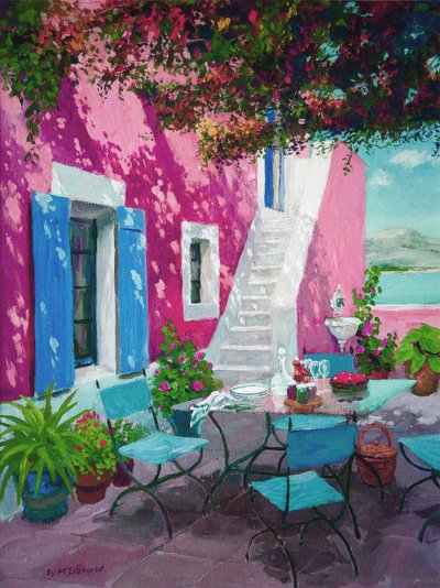 Hot pink terrace by William Ireland