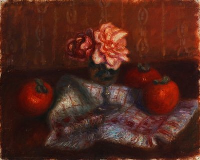 Roses and Persimmons by William James Glackens
