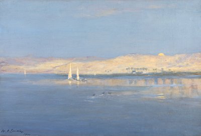 Moon Rising over the Nile by William James Laidlay