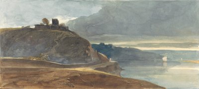 A Castle Above an Estuary by William James Muller