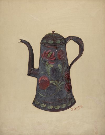 Toleware Coffee Pot by William L Antrim