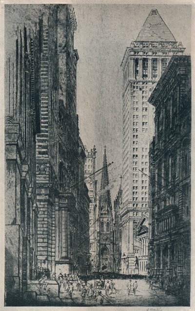 Wall Street, New York, c1913 by William Monk