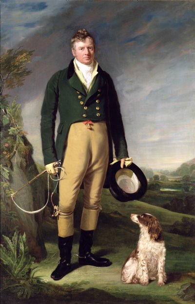 An Unknown Man With his Dog by William Owen