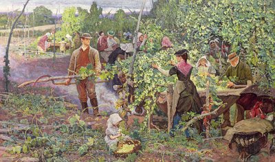 Hop Pickers, c.1870 by William Small