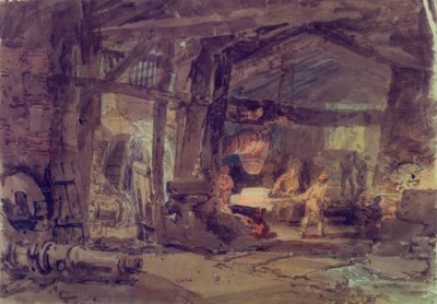 The Interior of an Iron Foundry by Joseph Mallord William Turner