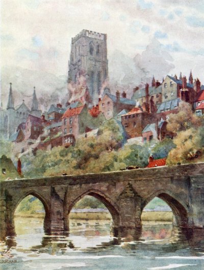 Durham, Elvet Bridge by William Wiehe Collins