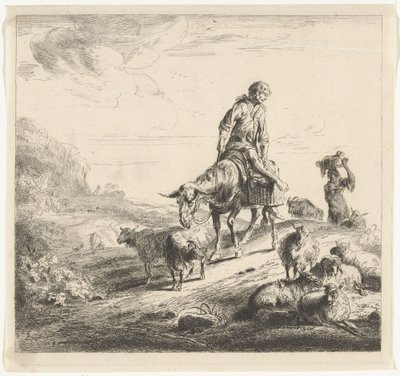 Man on a Donkey by William Young Ottley
