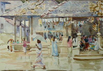 Temple Visit Between the Showers by Wilson Clive