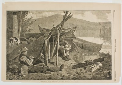Camping Out in the Adirondack Mountains by Winslow Homer