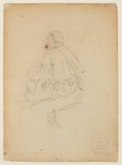 Seated Soldier by Winslow Homer