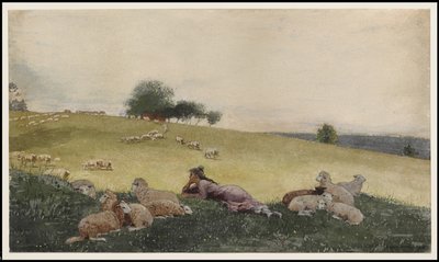 Shepherdess of Houghton Farm by Winslow Homer