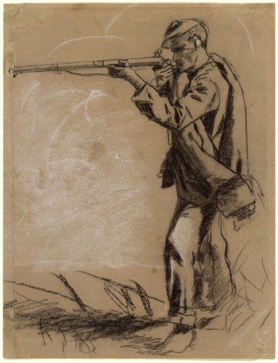 Soldier Taking Aim by Winslow Homer