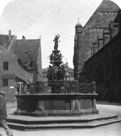 Tugendbrunnen, Nuremberg, Bavaria, Germany by Wurthle and Sons