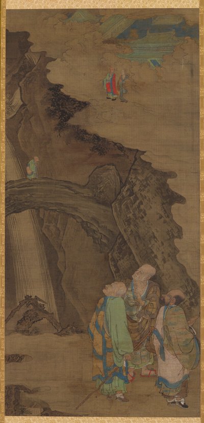 The Rock Bridge at Mount Tiantai by Zhou Jichang