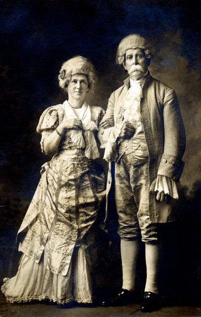 Couple in 18th Century Fancy Dress by Hippolyte Lalaise Devéria