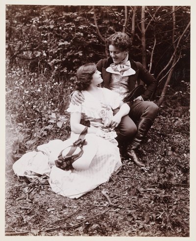 Edwardian portrait, couple in 19th-century dress by John Pardon