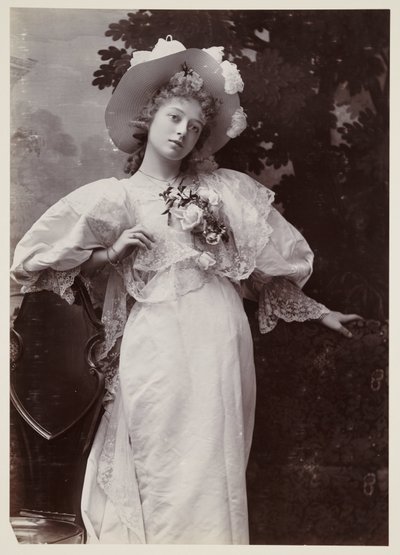 Edwardian Portrait, Woman in a Lace Dress by John Pardon