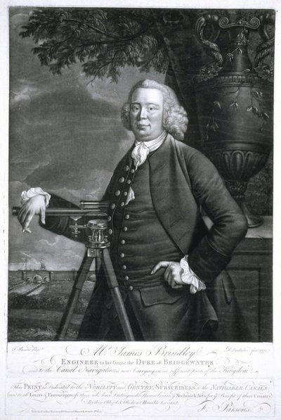 James Brindley, British Civil Engineer and Canal Builder by Frederick (attr. to) Barnard