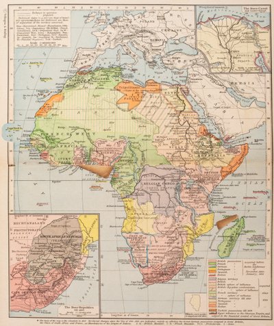 Map Showing the Partition of Africa by . .