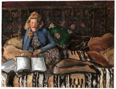 Woman Reading by . .