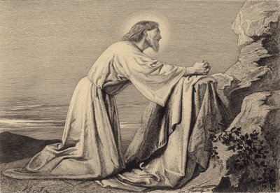 Jesus Praying by after Albert Robida