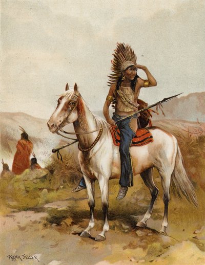 A Sioux Indian Chief by after Frank Feller