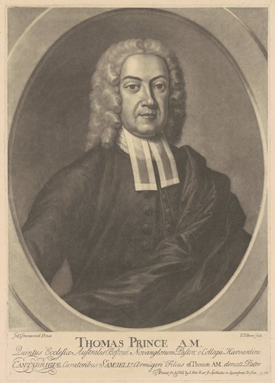 Thomas Prince, A. M. by after John Greenwood Peter Pelham