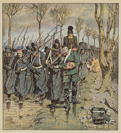 Retreat of the Germans by after Louis Charles Bombled