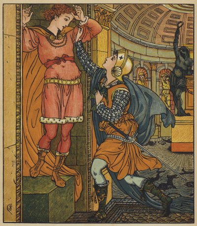 Belle-Etoile Breaks the Spell by after Walter Crane