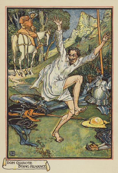 Don Quixote Doing Penance by after Walter Crane