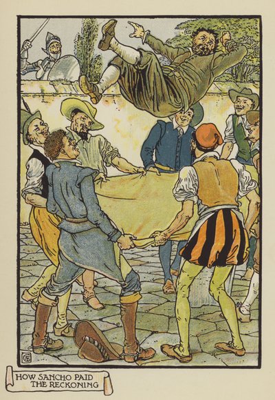 How Sancho Paid the Reckoning by after Walter Crane