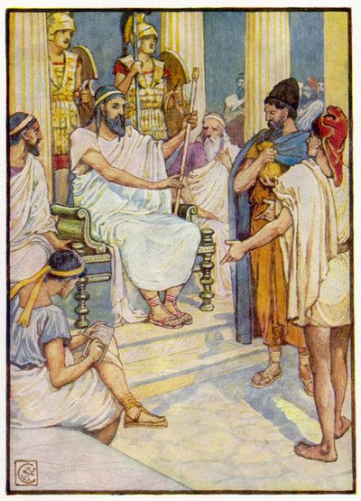 Solon, the wise lawgiver of Athens by after Walter Crane