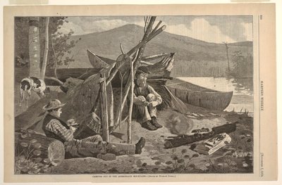 Camping Out in the Adirondack Mountains by after Winslow Homer