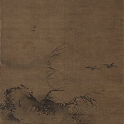 Waterfowl and Reeds by attributed to Liang Kai