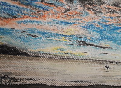 Sunset at Medina Beach by miguelmendez_art.ve